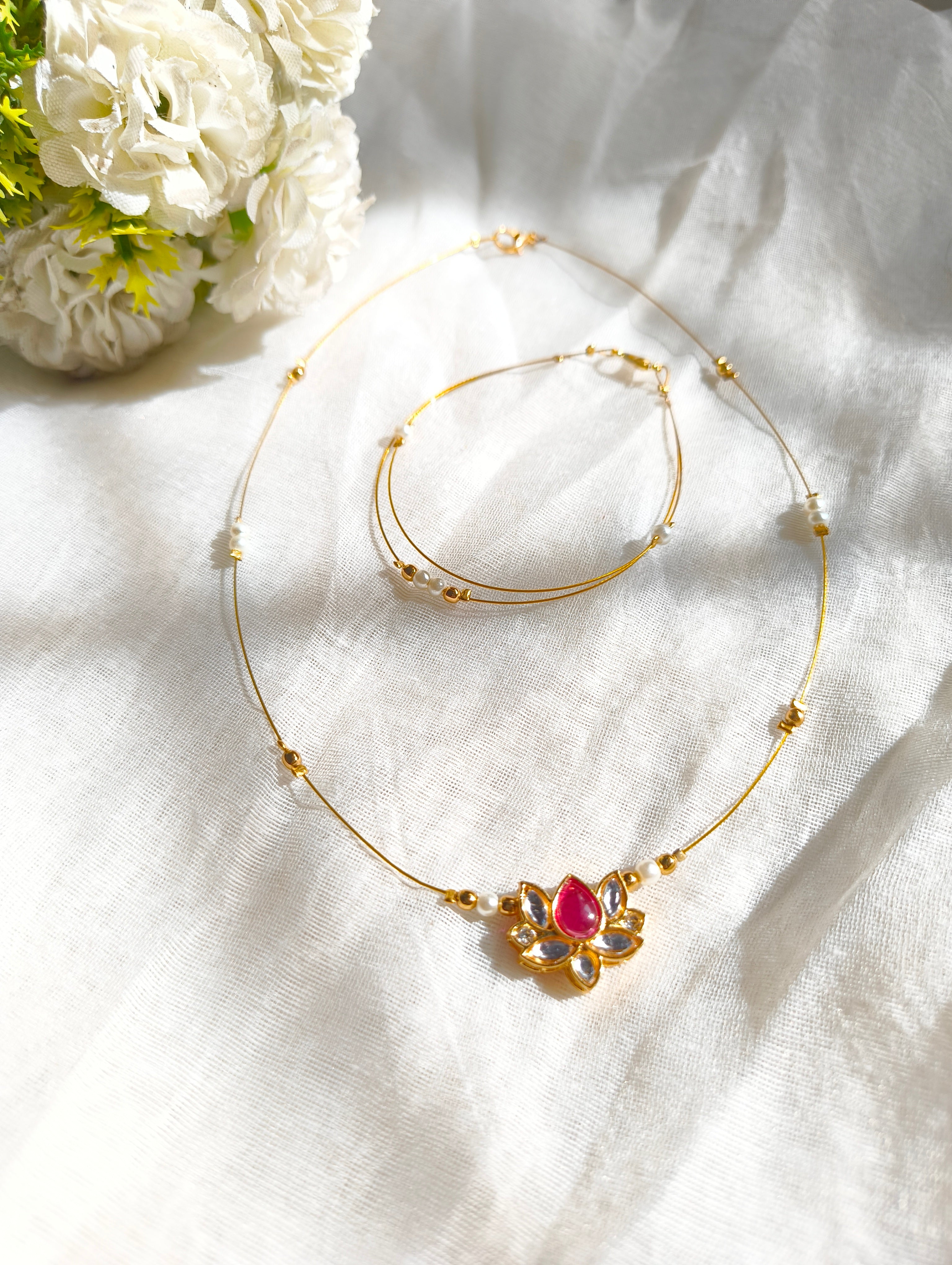 Lotus Pendant Necklace