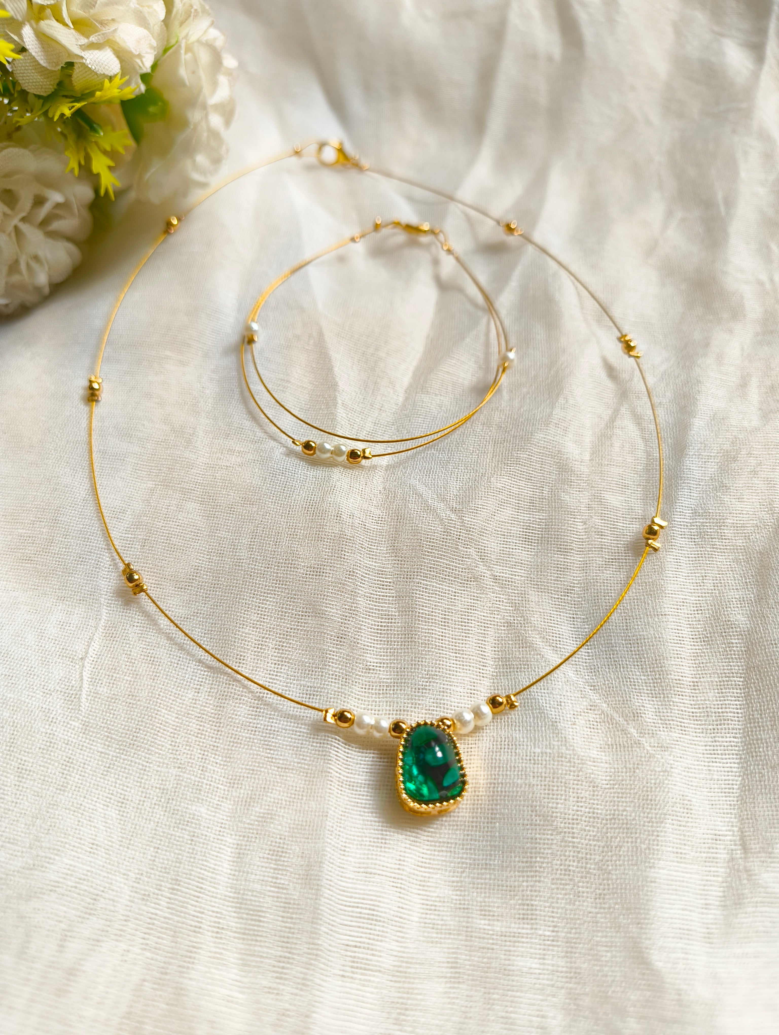 Invisible Emerald Necklace