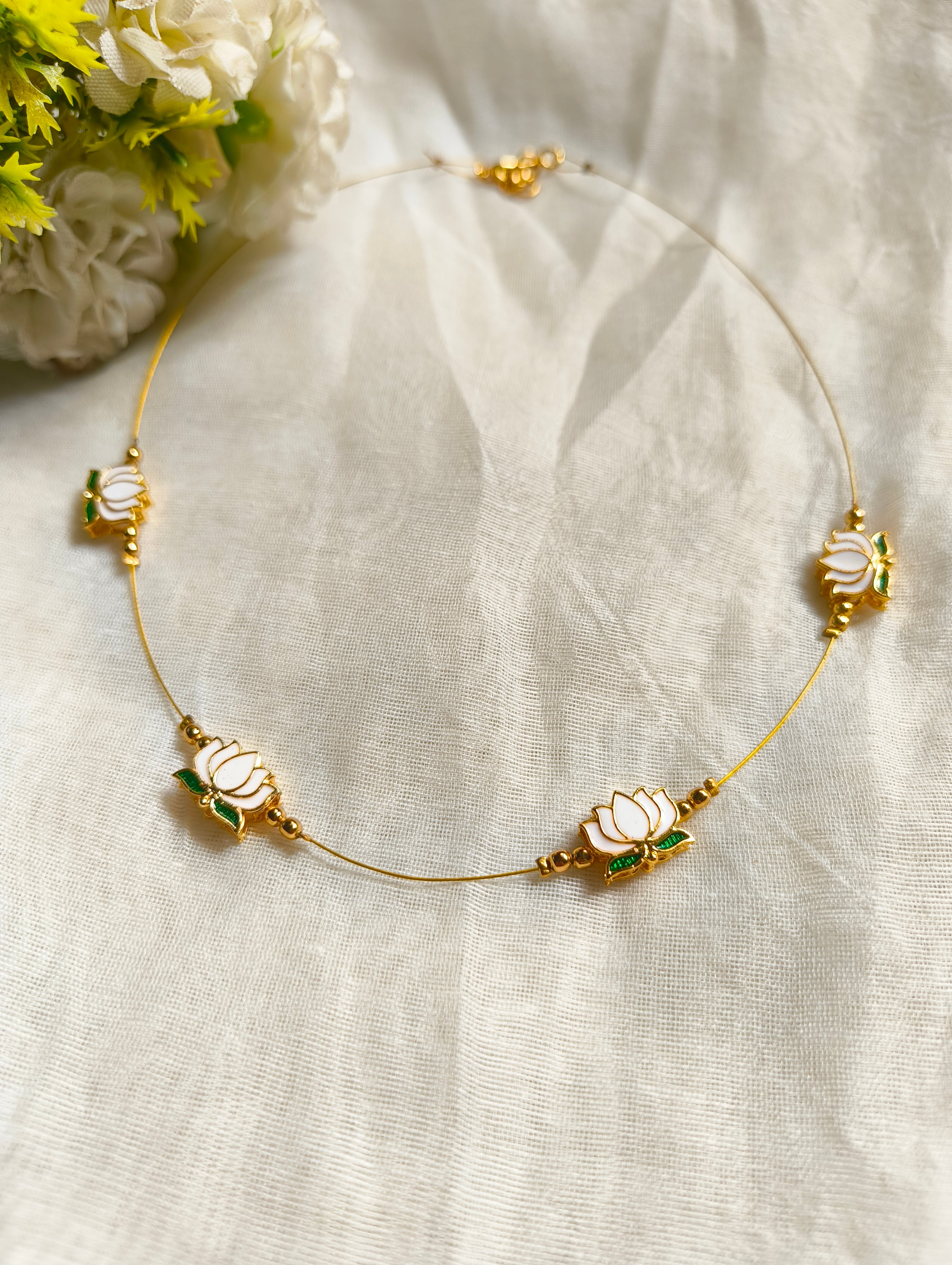 Lotus Motif Necklace